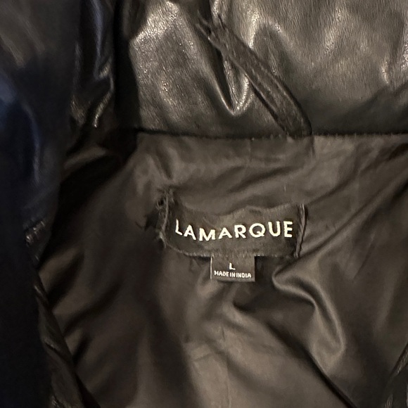 Lamarque Lambskin Down Puffer Vest - Picture 2 of 8